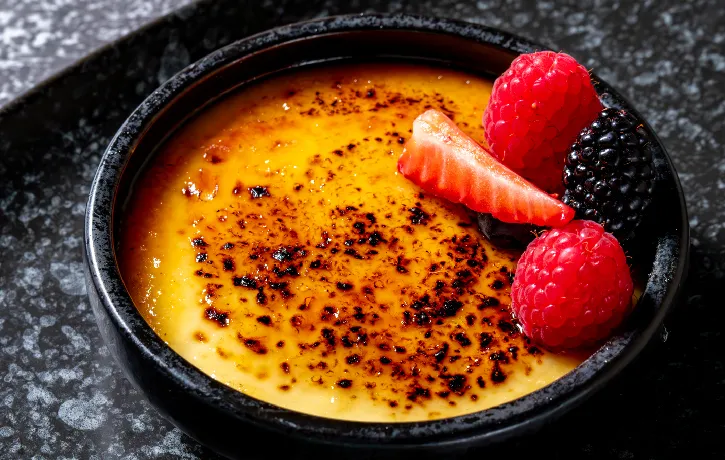 Delicious Creme Brulee dish at Tonic Kitchen + Bar in Calgary, AB