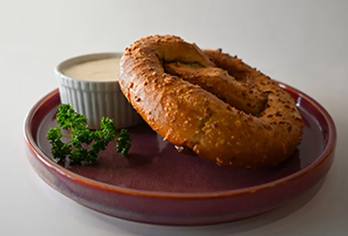Delicious Pretzel Beer Dip dish at Tonic Kitchen + Bar in Calgary, AB